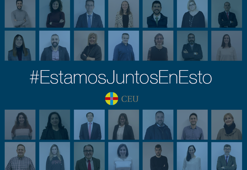 estamosjuntosenesto cuadros rrss cuadrado 2 texto &bull; La familia CEU, más unida que nunca: ¡porque #EstamosJuntosEnEsto!